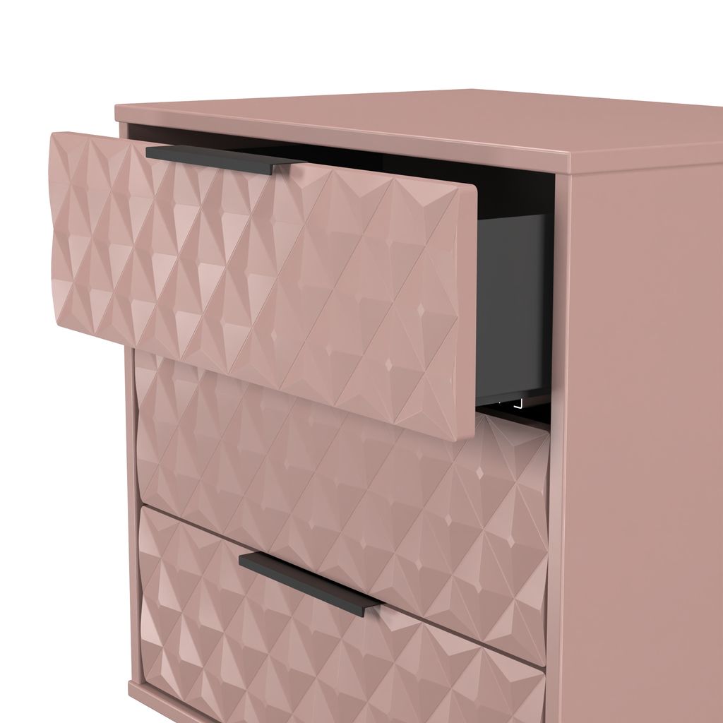 Harlequin 3 Drawer Midi Chest with Black Hairpin Legs