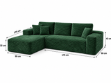 Cove Boneless Compressed Corner Chaise Sofa
