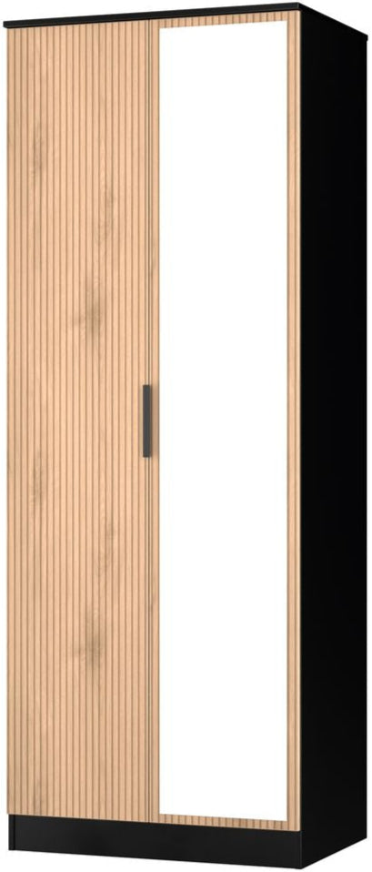 Java Tall Mirrored 2 Door Double Wardrobe