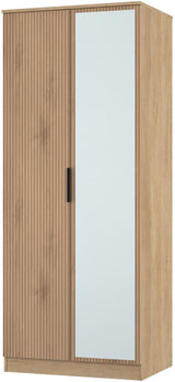 Java Tall Mirrored 2 Door Double Wardrobe