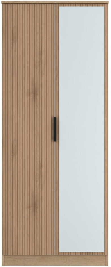 Java Tall Mirrored 2 Door Double Wardrobe