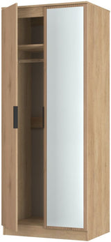 Java Tall Mirrored 2 Door Double Wardrobe