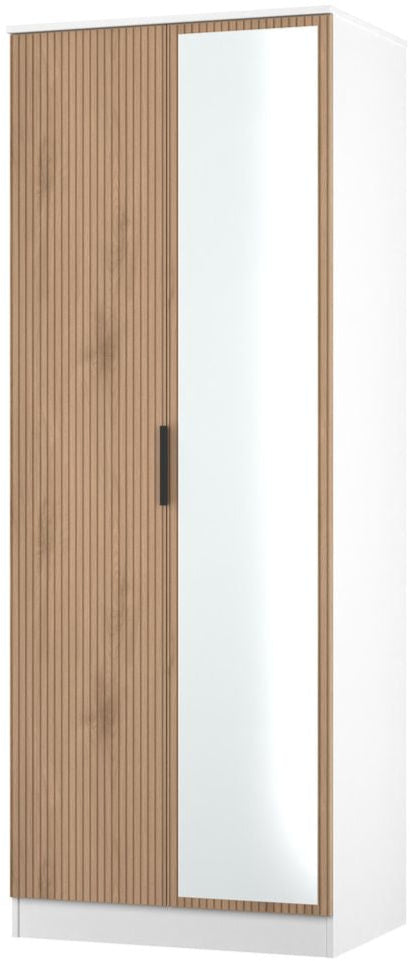 Java Tall Mirrored 2 Door Double Wardrobe