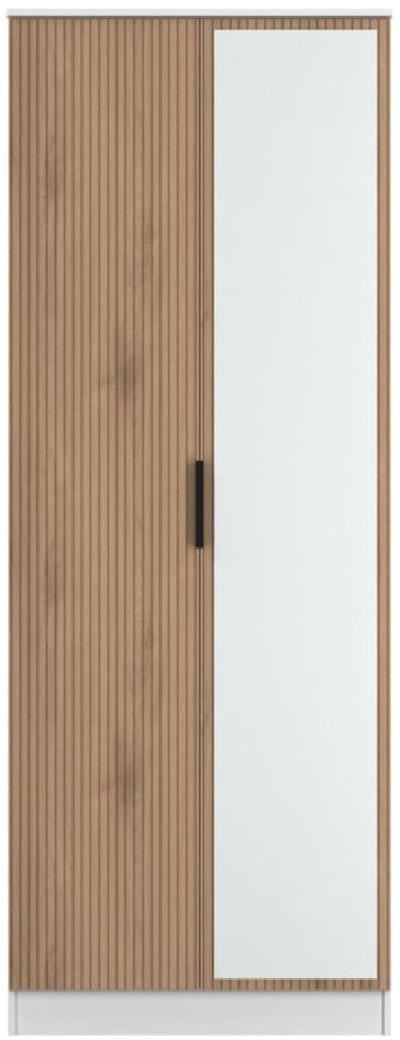 Java Tall Mirrored 2 Door Double Wardrobe