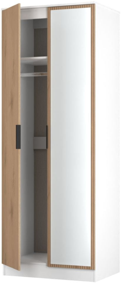 Java Tall Mirrored 2 Door Double Wardrobe