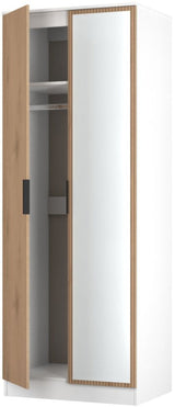 Java Tall Mirrored 2 Door Double Wardrobe