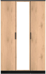 Java Mirrored 3 Door Triple Wardrobe
