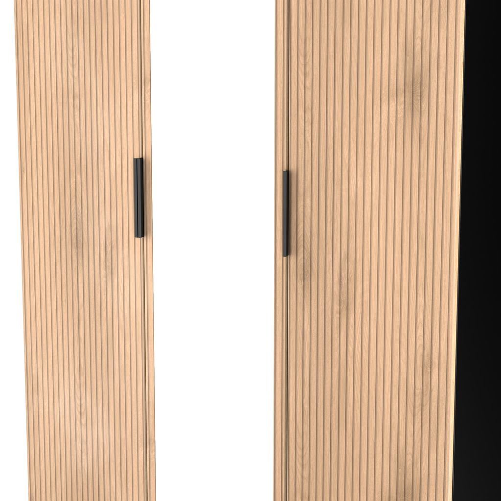 Java Mirrored 3 Door Triple Wardrobe