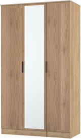 Java Mirrored 3 Door Triple Wardrobe