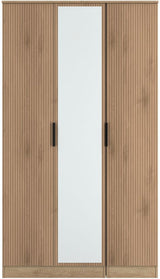 Java Mirrored 3 Door Triple Wardrobe