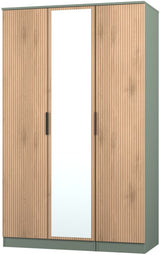 Java Mirrored 3 Door Triple Wardrobe