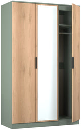 Java Mirrored 3 Door Triple Wardrobe