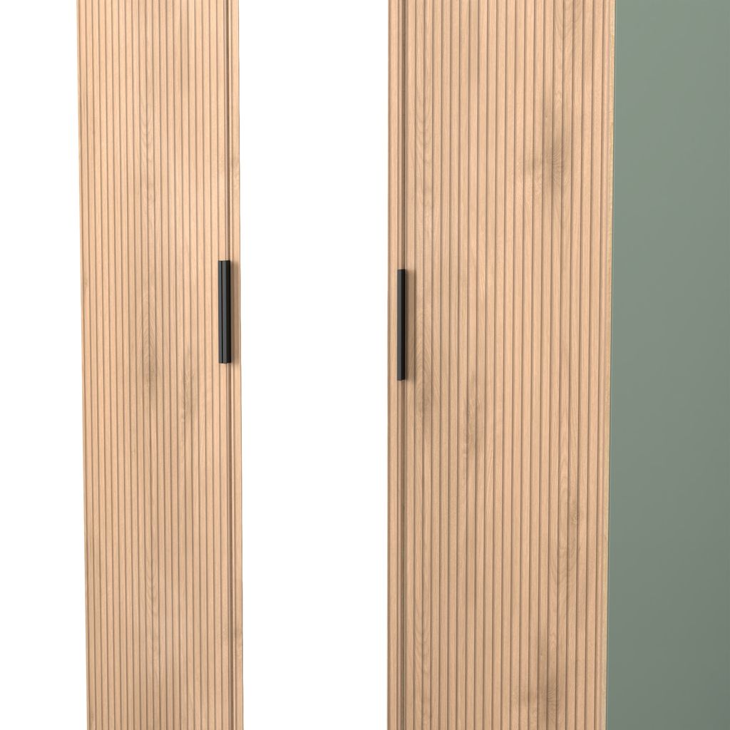 Java Mirrored 3 Door Triple Wardrobe