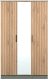 Java Mirrored 3 Door Triple Wardrobe