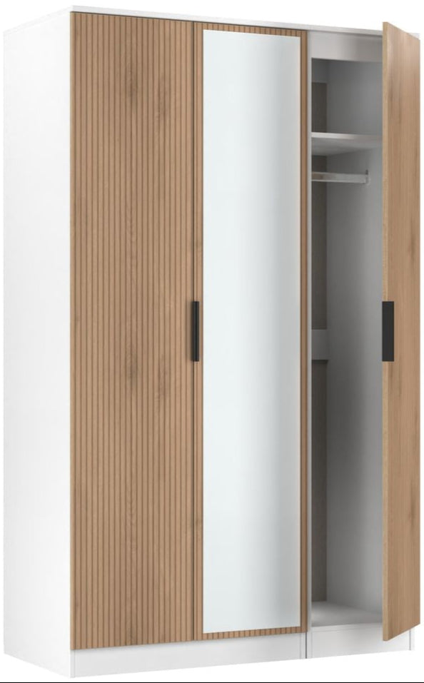 Java Mirrored 3 Door Triple Wardrobe