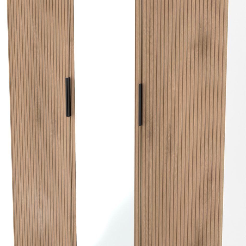 Java Mirrored 3 Door Triple Wardrobe