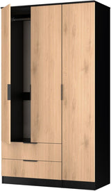 Java Tall 2 Drawer 3 Door Triple Wardrobe