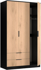 Java Tall 2 Drawer 3 Door Triple Wardrobe
