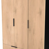 Java Tall 2 Drawer 3 Door Triple Wardrobe
