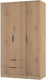 Java Tall 2 Drawer 3 Door Triple Wardrobe
