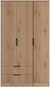 Java Tall 2 Drawer 3 Door Triple Wardrobe