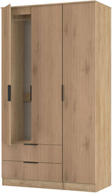 Java Tall 2 Drawer 3 Door Triple Wardrobe