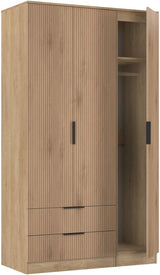 Java Tall 2 Drawer 3 Door Triple Wardrobe