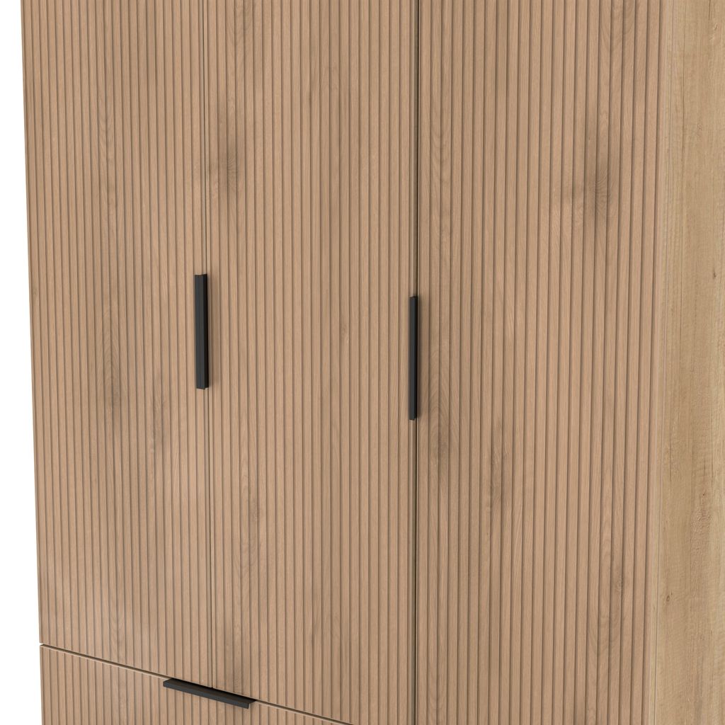 Java Tall 2 Drawer 3 Door Triple Wardrobe