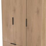 Java Tall 2 Drawer 3 Door Triple Wardrobe