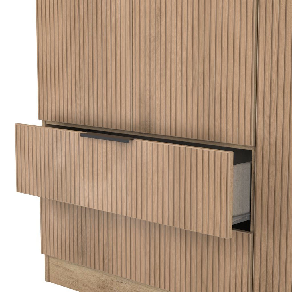 Java Tall 2 Drawer 3 Door Triple Wardrobe