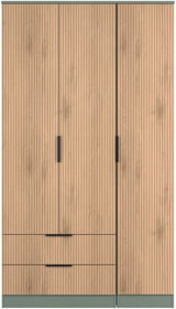 Java Tall 2 Drawer 3 Door Triple Wardrobe
