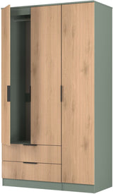 Java Tall 2 Drawer 3 Door Triple Wardrobe