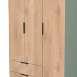 Java Tall 2 Drawer 3 Door Triple Wardrobe