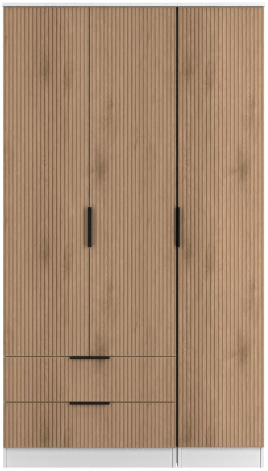 Java Tall 2 Drawer 3 Door Triple Wardrobe