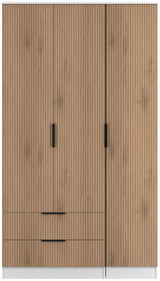 Java Tall 2 Drawer 3 Door Triple Wardrobe