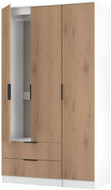 Java Tall 2 Drawer 3 Door Triple Wardrobe