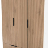 Java Tall 2 Drawer 3 Door Triple Wardrobe