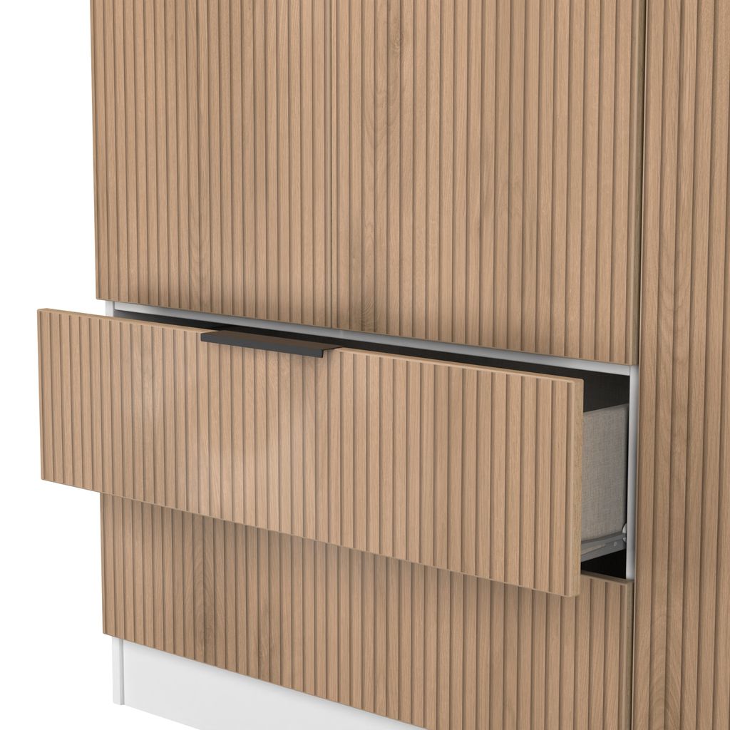 Java Tall 2 Drawer 3 Door Triple Wardrobe