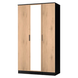 Java Tall Mirrored 3 Door Triple Wardrobe