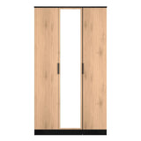Java Tall Mirrored 3 Door Triple Wardrobe