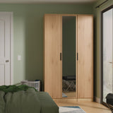 Java Tall Mirrored 3 Door Triple Wardrobe