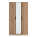 Java Tall Mirrored 3 Door Triple Wardrobe