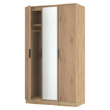 Java Tall Mirrored 3 Door Triple Wardrobe