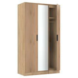 Java Tall Mirrored 3 Door Triple Wardrobe