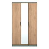 Java Tall Mirrored 3 Door Triple Wardrobe