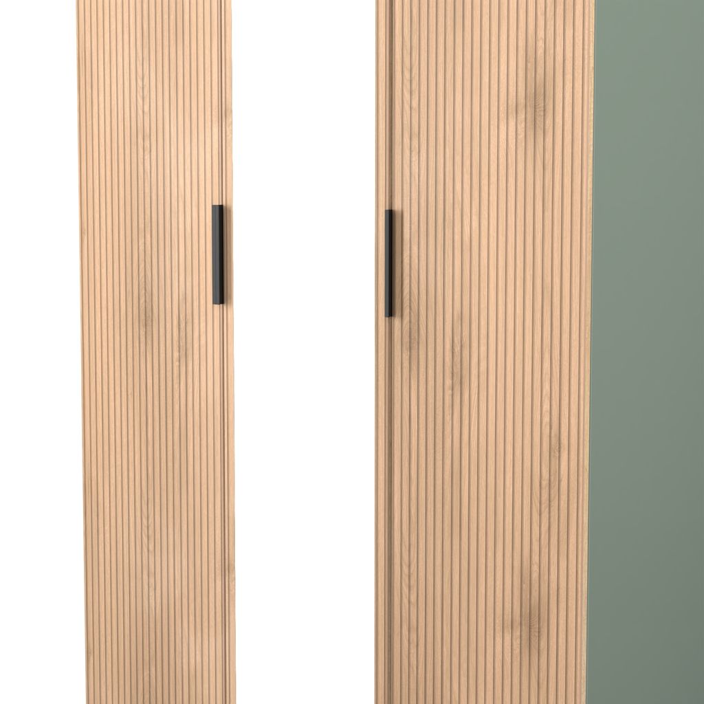 Java Tall Mirrored 3 Door Triple Wardrobe