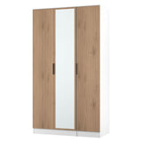 Java Tall Mirrored 3 Door Triple Wardrobe