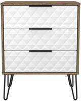 Harlequin 3 Drawer Midi Chest with Black Hairpin Legs
