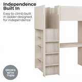 Jupiter High Sleeper Kids Bed Frame with Desk & Storage