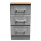 Kent 2 Drawer 2 Door Double Wardrobe, 3 Drawer Bedside & 3 Drawer Deep Chest of Drawers
